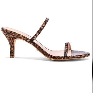 New Raye Snake Print Slip On Heels